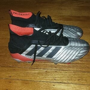 adidas Silver and Red Athletic Shoes